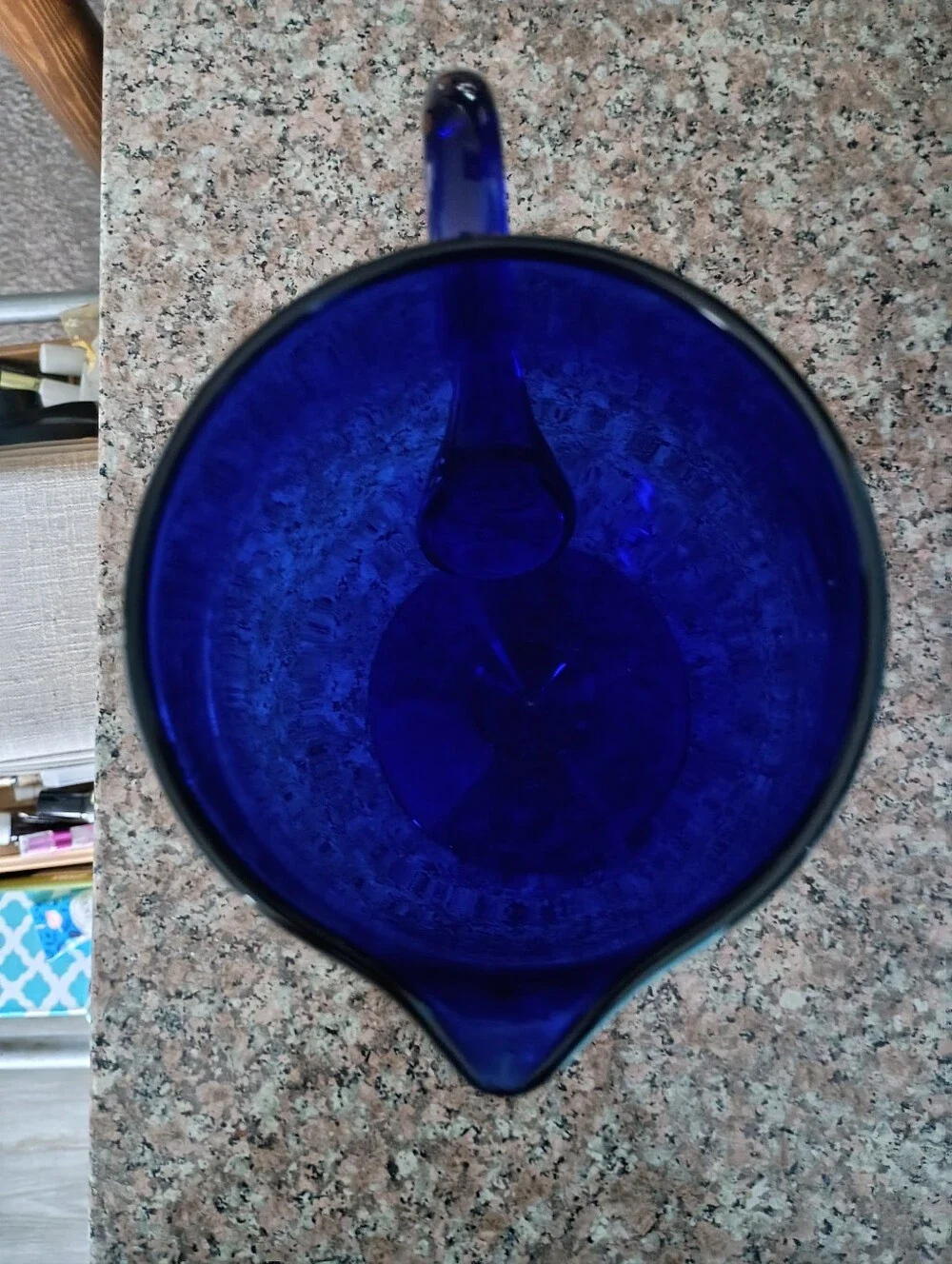 Cobalt Blue Glass Pitcher, Approximately 8.5
